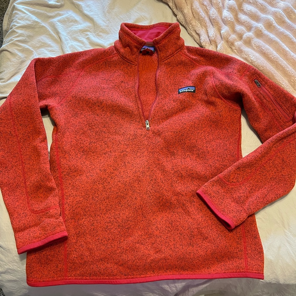 Patagonia Red Quarter-zip Size Large!